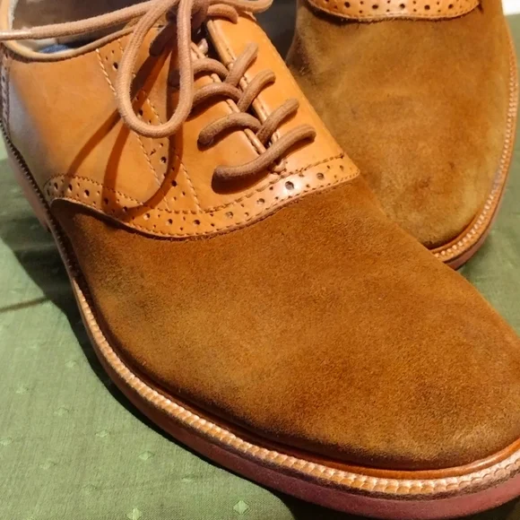 Polo by Ralph Lauren men\'s tan and brown leather and suede 2 tone classic laceup Amazon.com | POLO RALPH LAUREN Train 89 PP Light Beige 7 D  main image 4